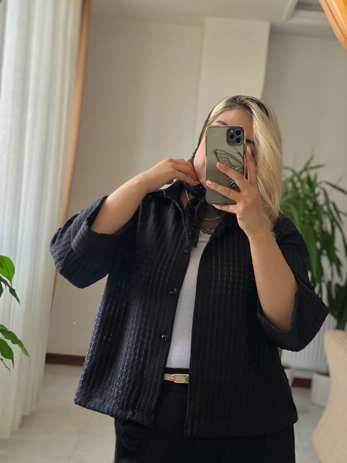 شومیز باکسی شیشه ای
