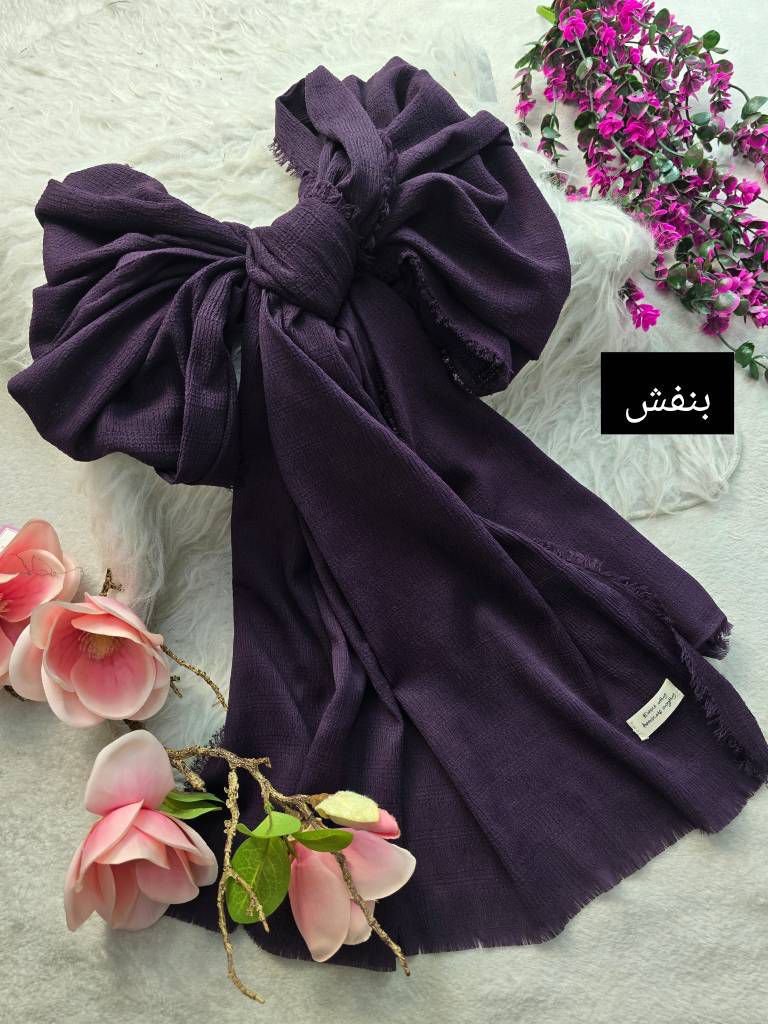 شال کتان رنگی