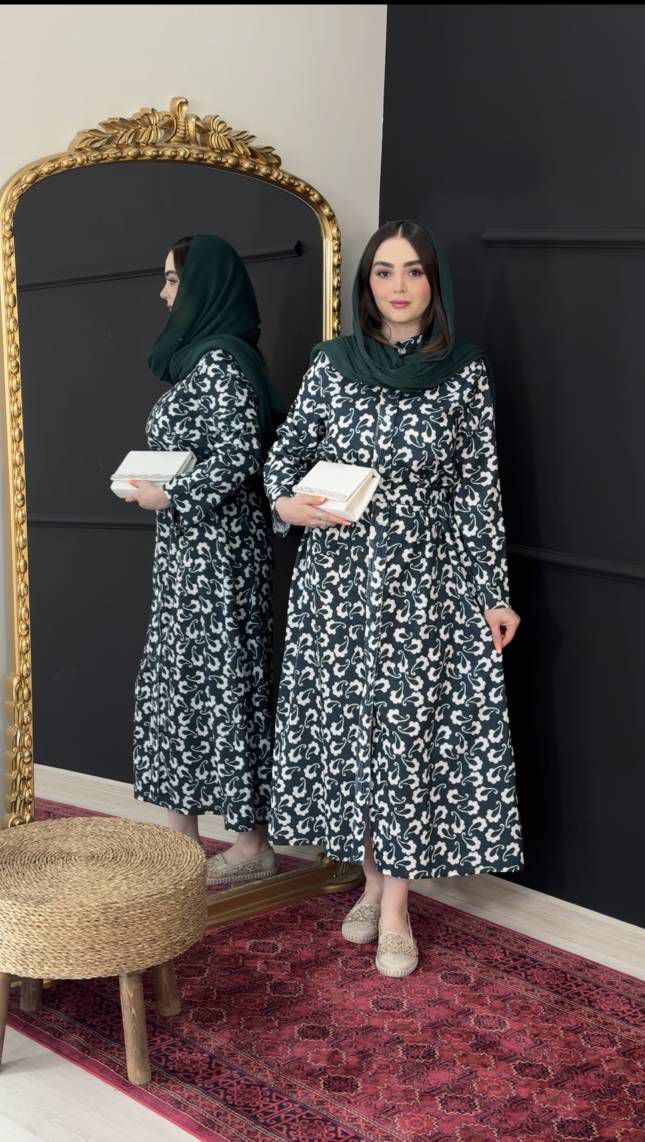 پیراهن ساحلی گل دار ریز