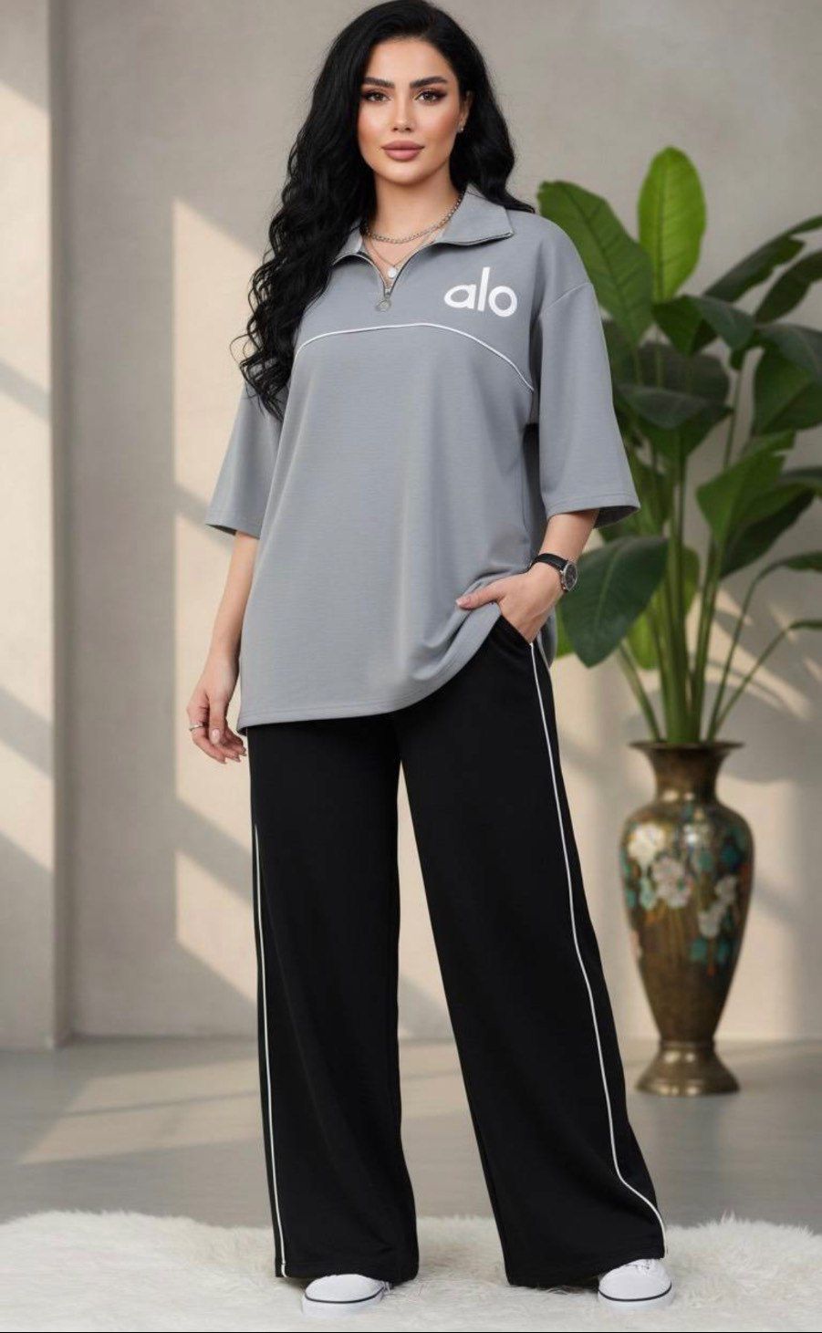 ست تیشرت شلوار راحتی مدل alo