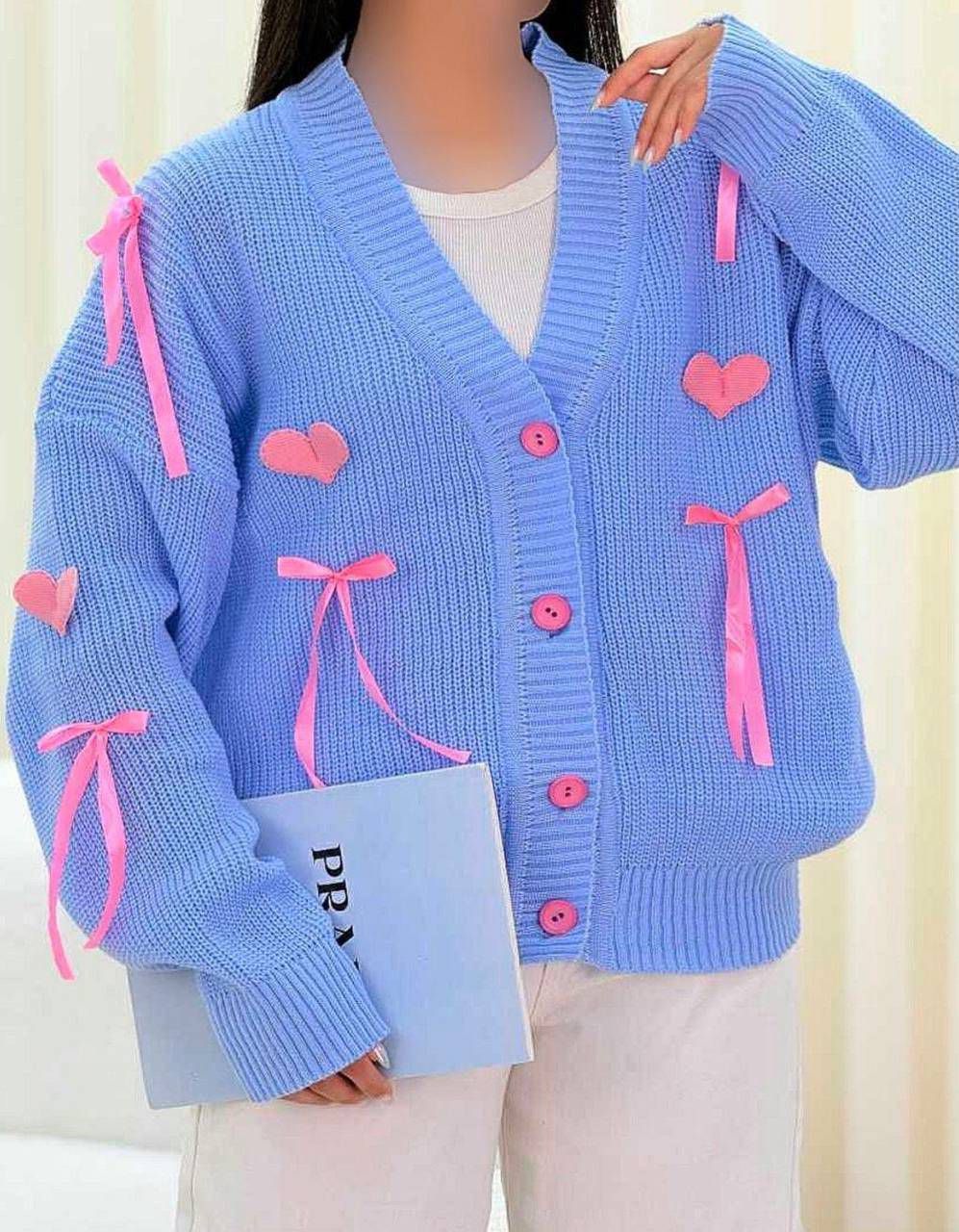 ژاکت بافت پینترستی قلبی
